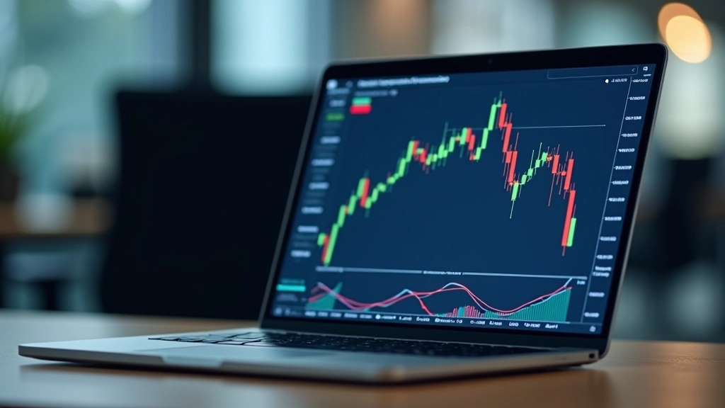 Laptop screen showing commodity futures contract details with price charts and order entry form