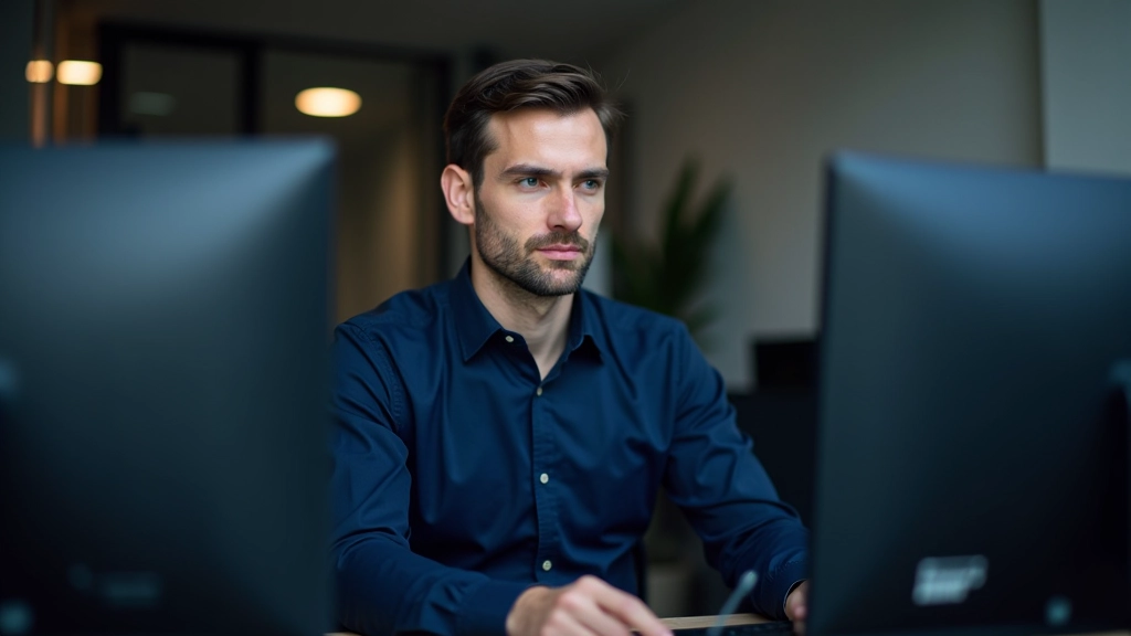 Professional trader analyzing market charts and preparing to place an order on trading platform